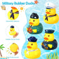 Motionchic 48 Pcs Cruise Ships Rubber Ducks Bulk with Sunglasses 2.4 Inch Military Rubber Cruise Uniform Armed Forces Squeaky Bath Duck Toy Birthday Baby Shower Party Favors