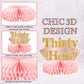 9Pcs 30Th Birthday Decorations Pink Rose Gold Honeycomb Centerpieces For Women,Happy 30Th Birthday Table Centerpieces Party Supp