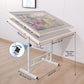 Fanwer Puzzle Table Adjustable, 34 X 26In Adjustable Height Puzzle Table With Legs, Portable Puzzle Tables For Adults Folding Ji