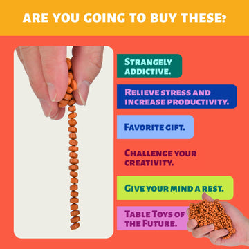 Lcvuuk Magnetic Ferrite Putty Rocks,Orange More Than 300 Weak Magnetic Smooth Ferrite Pebbles, Magnet Rock Desk Toys And Time-Ki