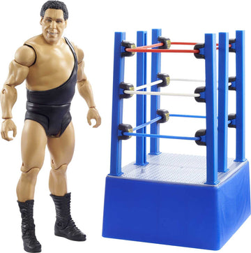 Wwe Wrestlemania Moments Andre The Giant 6 Inch Action Figure Ring Cart With Rolling Wheelscollectible Gift For Wwe Fans Ages 6 Years Old And Up