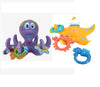Nuby Floating Purple Octopus With 3 Hoopla Rings And Nuby Starfish Ring Toss Bath Toy With 3 Toss Rings