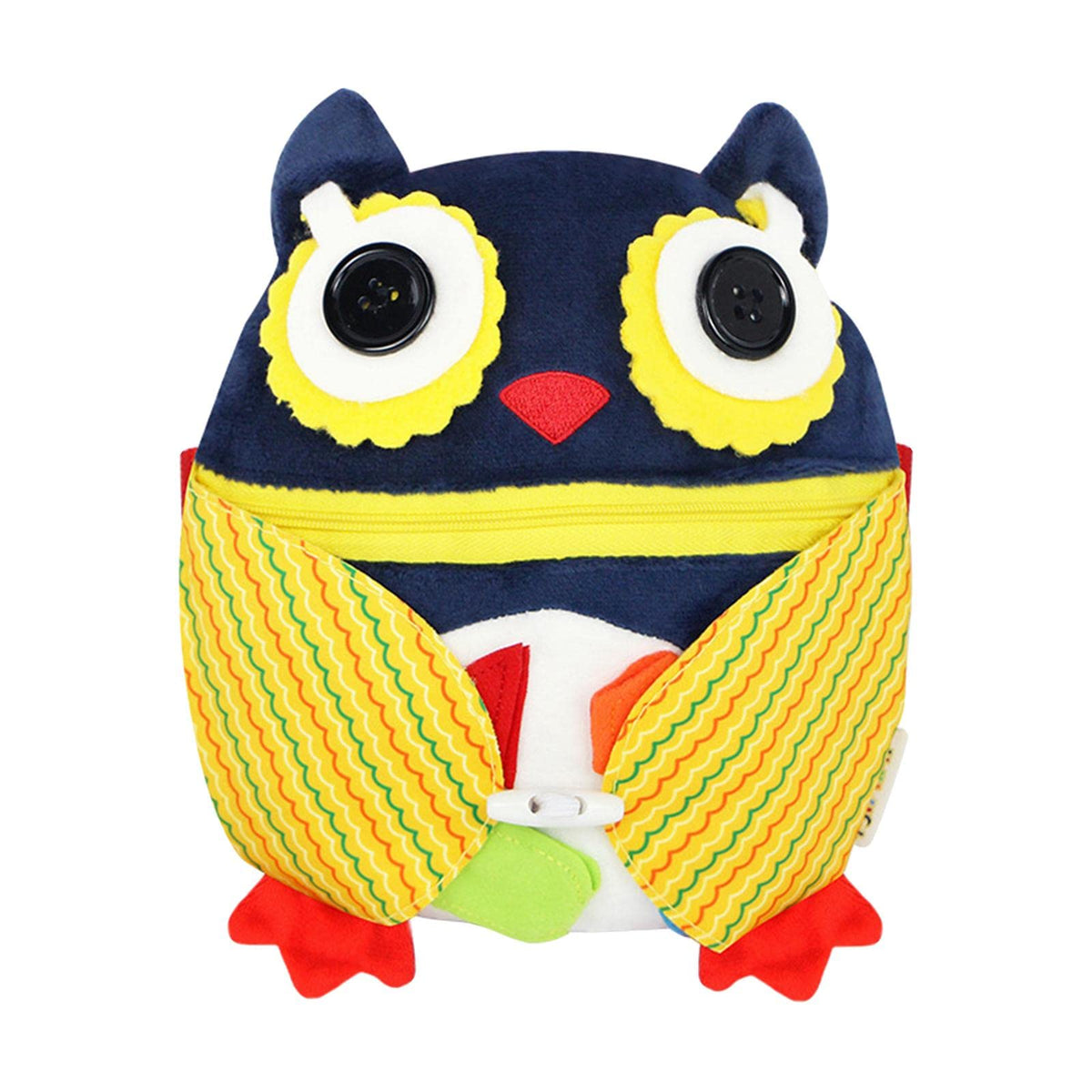 Ilsmysutra Plush Sensory Buckle Development Cartoon For Infants Toddlers Kids Children Owl|Toys For Baby|Developmental Baby Toys