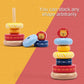 Leo & Friends Wooden Stacking Ring Toys With Lion Crested, Montessori Stacking Toys For Children 1 Years And Above, Early Baby Development Toys