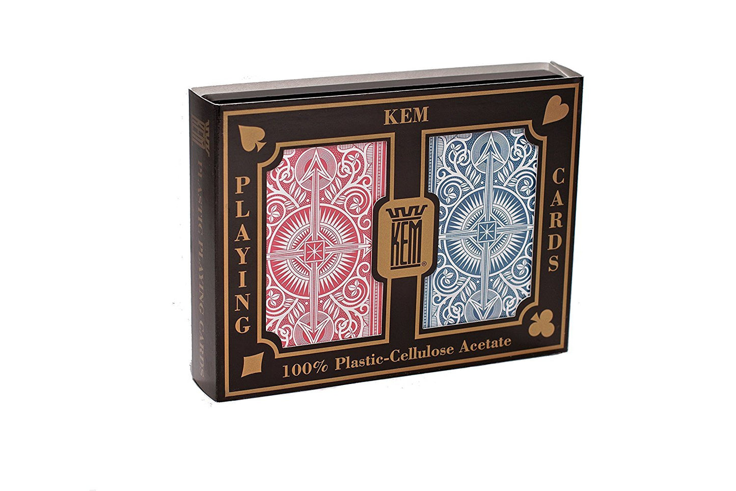 Kem Arrow Red And Blue Bridge Size Jumbo Index Playing Cards Height: 3.63' , Width: 2.38', Depth: 0.69