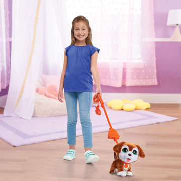 Just Play Furreal Poop-A-Lots Big Wags Interactive 8-Inch Walking Plush Stuffed Animal, Pooping Puppy With Leash, 14-Pieces, Kids Toys For Ages 4 Up