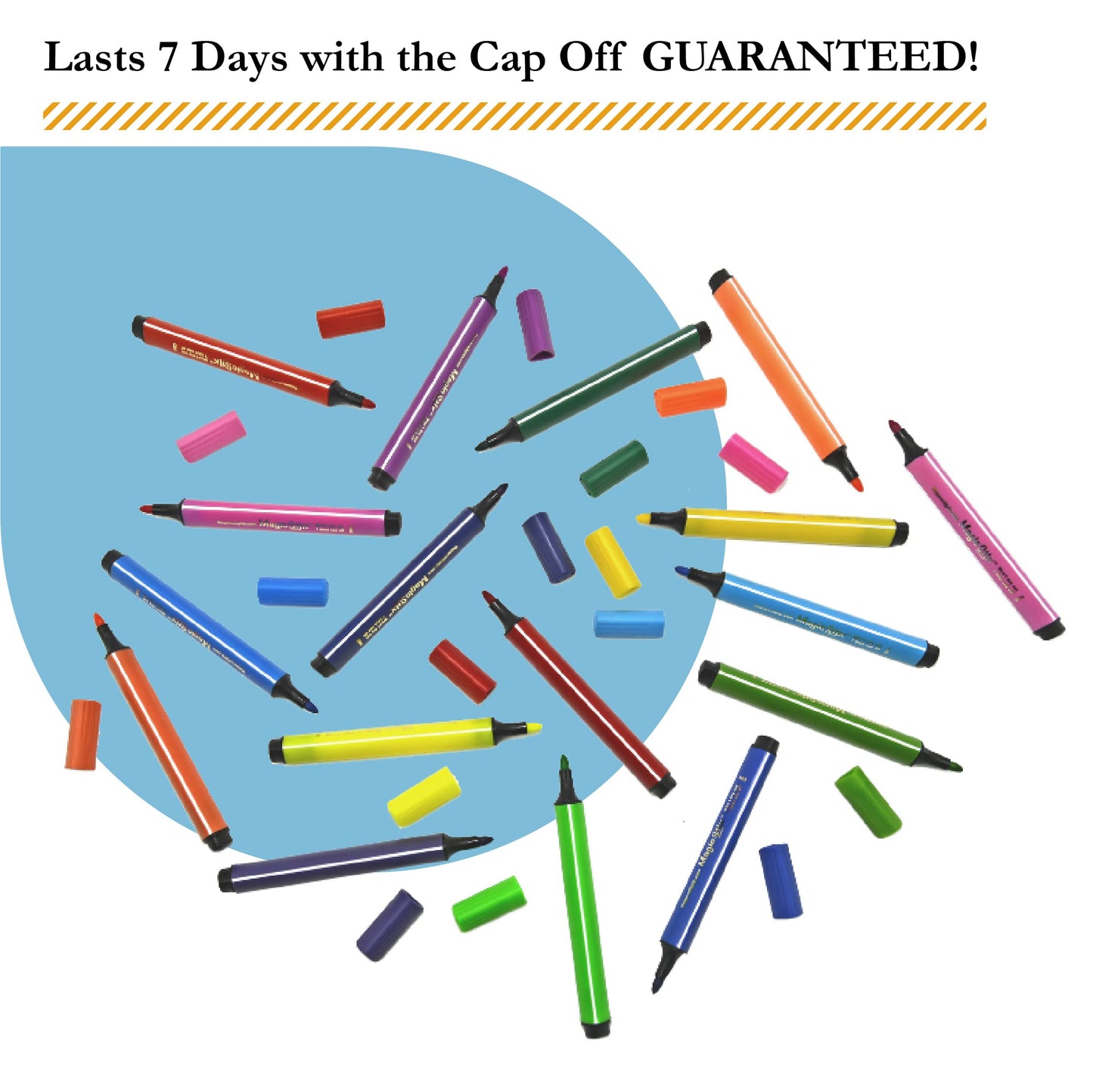 The Pencil Grip Magic Tri Stix, Non-Toxic and Washable Markers For Kids, 12 Assorted Markers, TPG-395