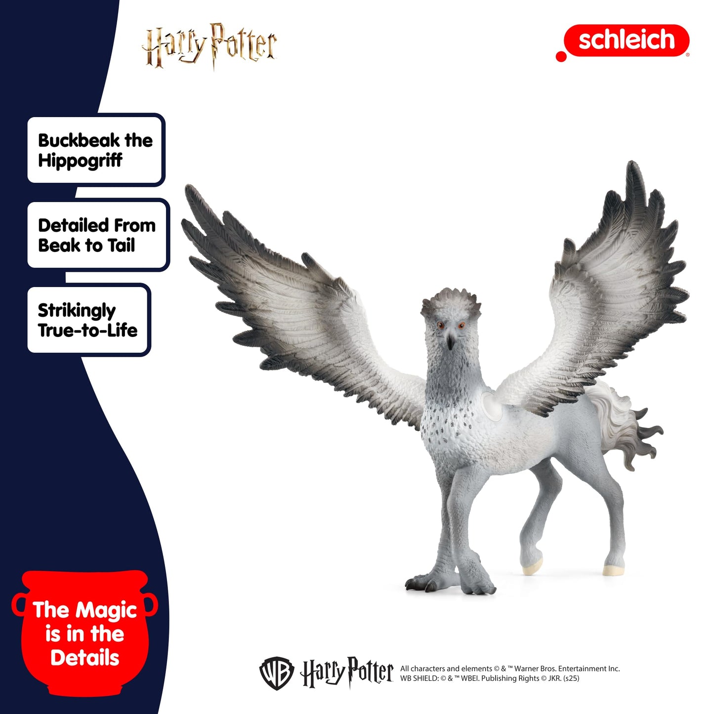 Schleich Harry Potter Buckbeak Figurine, Multi-Color, PVC, Model 13988, Ages 6+