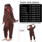 WAFUNNE Animal Onesie Costume for Kids Child Boys Girls Womens Mens Cosplay Halloween Costumes Easter Onesies Tedy Dog 140