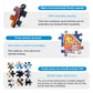 Mini Jigsaw Puzzles for mature-themeds (4 Packs) 150 Pcs with Reference Blueprint  Micro Puzzle  Comes with Tweezers  Suitable As a Gift
