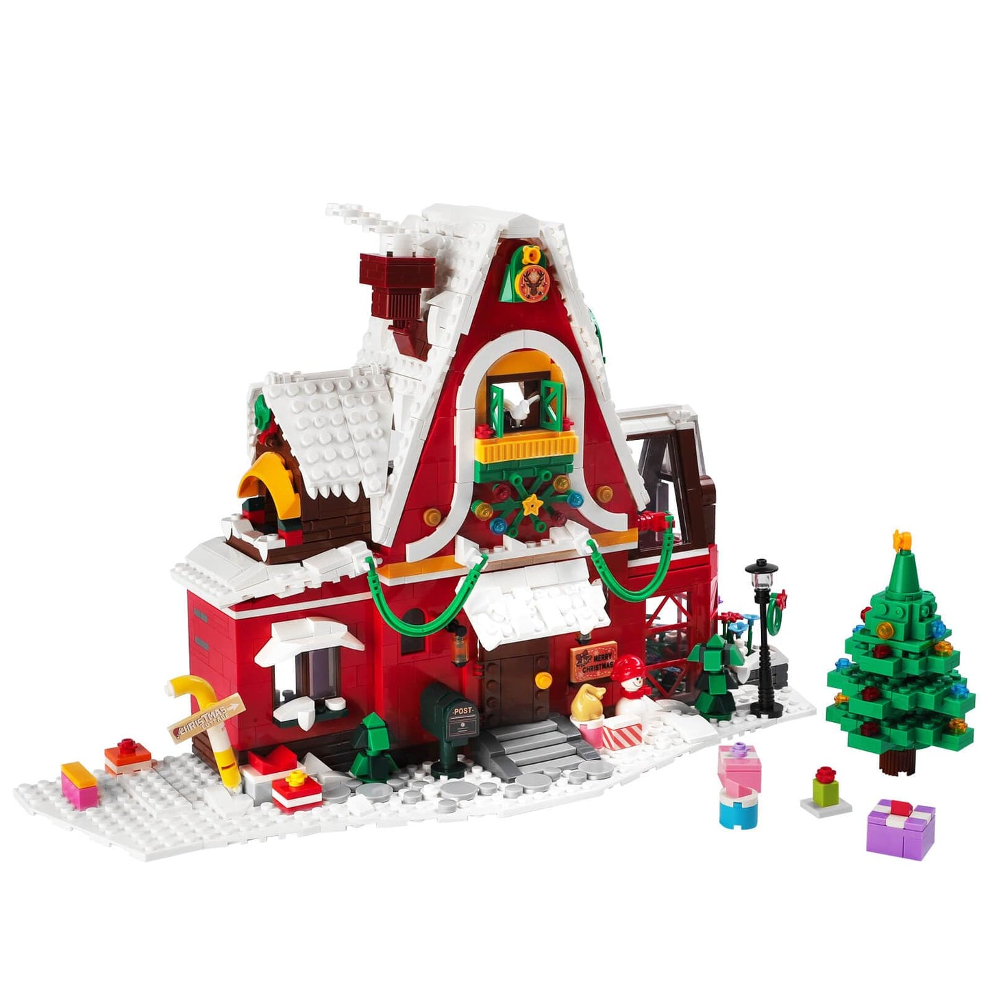 GEVINST Christmas House Building Blocks Set, with LED Light, Small Christmas Tree, Advent Calendar 2025 Gingerbread House Toy fo