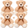 Civaner 4 Pack 14 Inches Bear Plush Stuffed Animals Cute Soft Bears Gifts Bulk For Girls Boys Girlfriend(Light Brown)