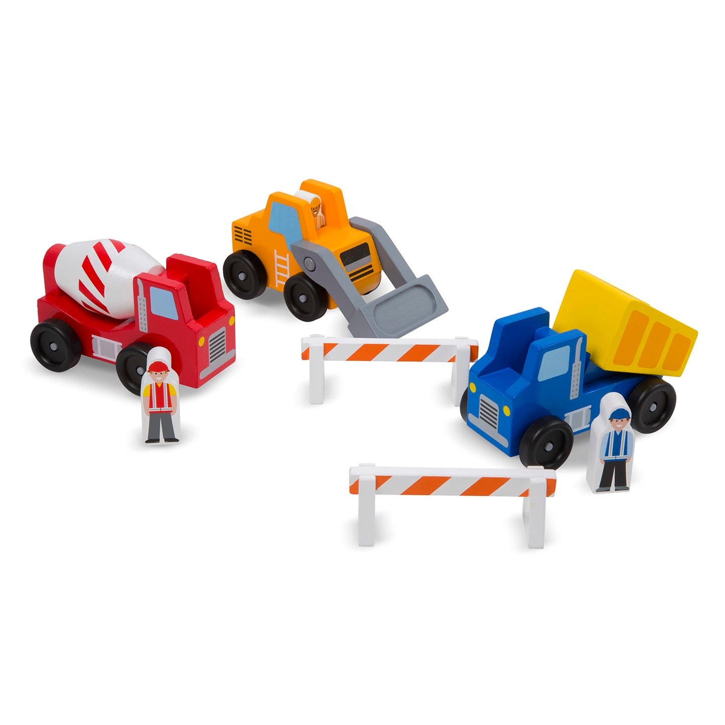 Melissa & Doug Construction Vehicle Wooden Play Set (8 Pcs)
