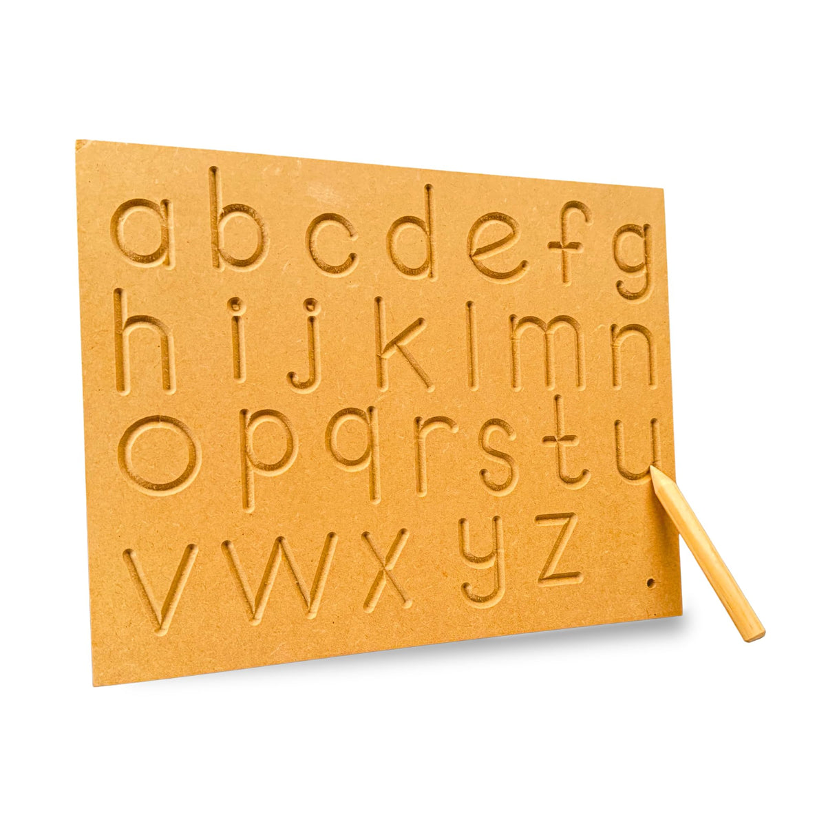 Bugbee Alphabet Tracing Board Small Abc Wooden Slate| Montessori Materials Educational Puzzle Toys For 2+ Years Old Kids | Safe 