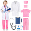 Joycover Doctor Costume For Kids, Kids Scrubs Halloween Costumes For Girls Boys Doctor Dress Up Play Kit