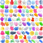 100Pcs Mochi Squishy Toy Individually Wrapped Squishy Toys For Kids Party Favors, Kawaii Squishies Animals Stress Relief Toy For