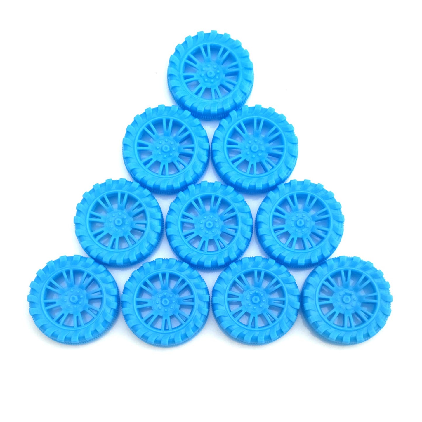 Eudax 300 Pcs 30Mmx8Mm Plastic Roll 2Mm Dia Shaft Toys Wheel And 2Mmx100Mm Stem Shaft Round Rod Axles For Diy Toy Rc Car Truck Boat Helicopter Model Part Building Projects (Blue)