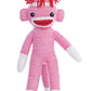 Plushland Adorable Sock Monkey 8 Inches Tall - Soft Realistic Plush Knitted Stuffed Animal Toy Gift - For Kids, Babies, Teens, Girls And Boys(Pink)