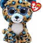 Ty Boo Animals Beanie Boo'S-Plush Cobalt The Leopard 15Cm-Ty36691, Ty36691, Beige, Blue, White, Small