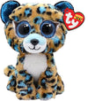 Ty Beanie Boo Plush Cobalt The Leopard 15cm - Small, Beige/Blue/White, Model TY36691