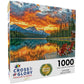 Cross & Glory 1000 Piece Jigsaw Puzzle - Dockside Reflections, 20" x 27", Eco-Friendly Cardboard, Challenging Sunset Lake Scene for Adults