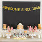 Awesome Since 1946 Banner Pre-Strung Happy 78Th Birthday Banner Gold Glittery 78 Seventy Eight Years Old Birthday Party Decorati