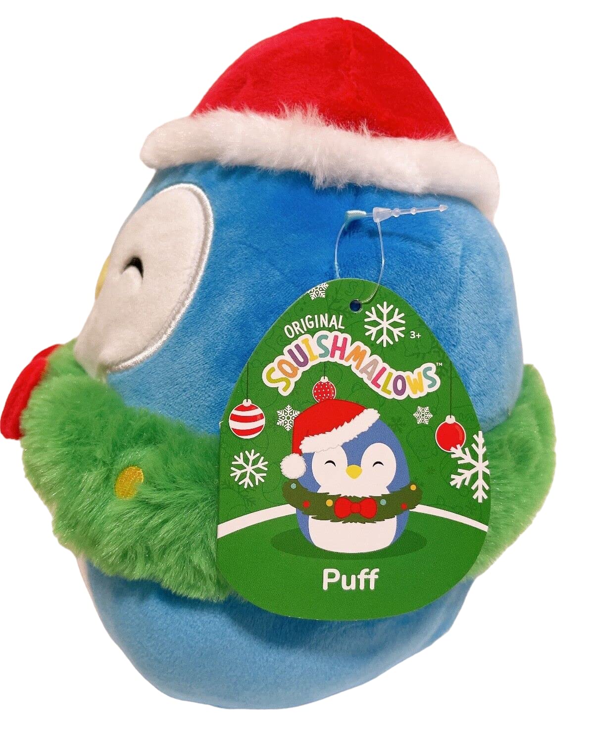 Squishmallows Plush Doll - 8" Puff The Penguin - Christmas Wreath Squad - Multicolor - Model SQXM00087 - Soft Polyester Toy