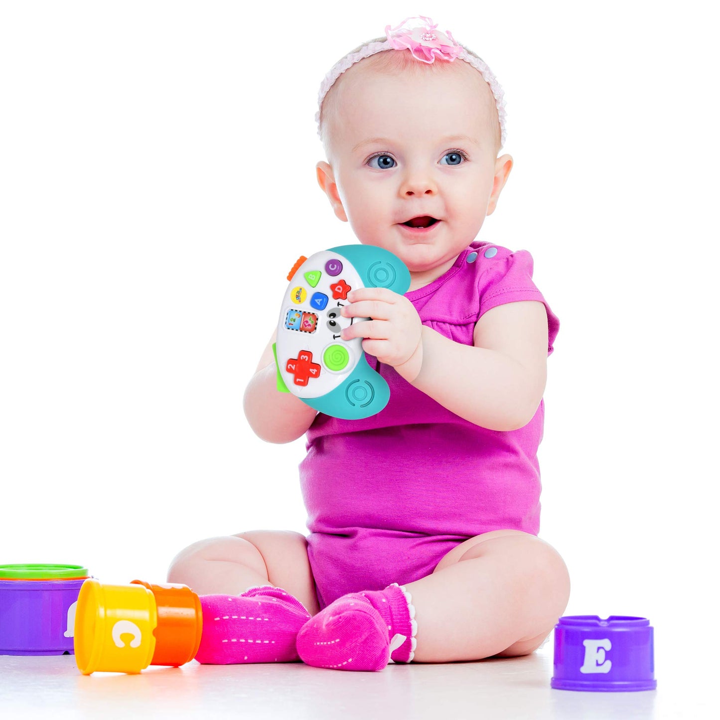 Number 1 In Gadgets Baby Remote Toy Game Controller, Musical Toys Light And Sound Early Educational Learning For Infants