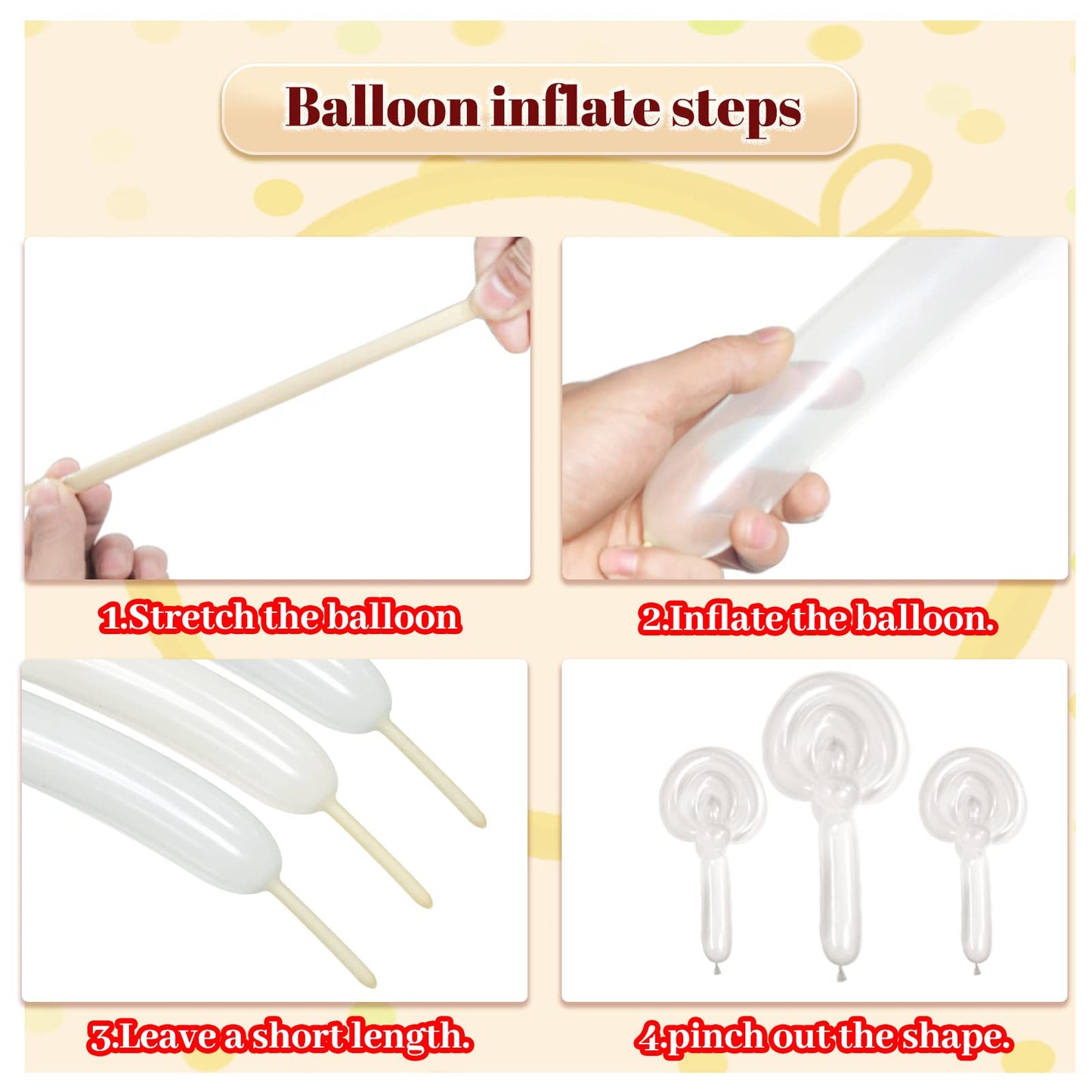 260Q Balloons Clear Long Balloons 100 Pack Twisting Animal Balloons Thickening Latex Transparent Modeling Long Magic Balloons Fo