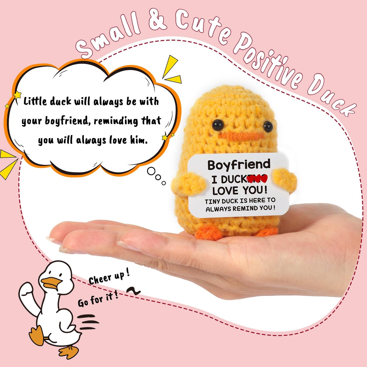 Mbl Boyfriend Birthday Valentines Gifts - I Duck Love You, Funny Handmade Crochet Duck For Boyfriend Birthday Christmas Valentin