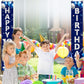 Turypaty Blue Silver 10Th Birthday Door Banner Decorations, Happy 10 Birthday Party Porch Banner Supplies For Boys, Sweet 10 Yea