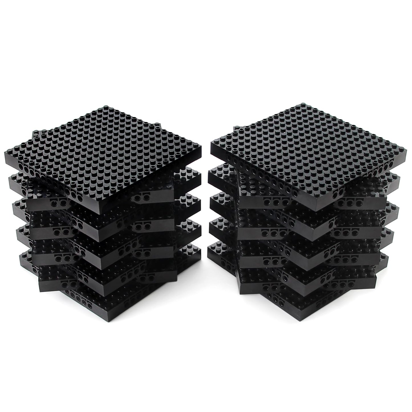 Feleph 18Pcs 5'' Base Brick 16X16 Black Plate 1/3 With Holes And Pin Pixel Art Painting Classic Blocks Compatible With 65803 367