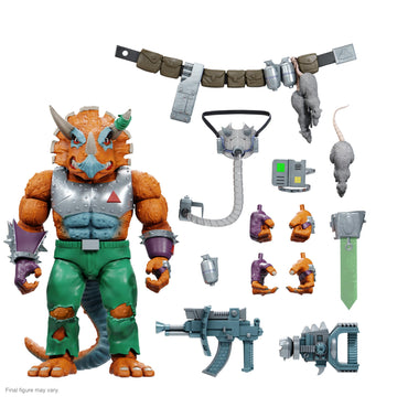 Super7 Ultimates! Teenage Mutant Ninja Turtles Triceraton - 8'' Tmnt Action Figure With Accessories Classic Cartoon Collectibles