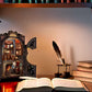 Fsolis Book Nook Kit, Diy Miniature House Room Kit For Adult Activity Puzzle Booknook Bookshelf Decor Birhday For Women Teens Craft Lovers(Count Cat'S Study)