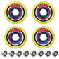 SWAURSAHA Poison Original Quads Roller Skating Wheels, 78A Hardness (Set of 4) + 627RS Bearing (8 Pcs)