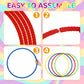 Sratte 8 Pcs Color Hoop Detachable Adjustable Hoop Exercise Ring Plastic Toys for Teens Games Gymnastics Dog Agility Equipment P