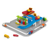 Driven By Battat - 25Pc Drive-Thru Playset - Mini Car Track Set - Food Truck, School Bus, Pick-Up, Camper Van & More - Gift Car