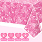 Peryiter 3 Pack 2000s Tablecloth Decorations Pink Cholo Party Table Covers Y2k 90s Plastic Heart Butterfly Disposable Rectangle