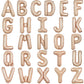 TONIFUL 52 Pieces 16 Inch Light Brown Letter A-Z Balloons,Custom Phrase Mylar Foil Alphabet Letter DIY Personalized Phrase Banne