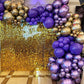 Purple Balloons In Different Sizes 5 10 12 18Inch-134Pcs Metallic Chrome Purple Balloons For Garland Arch