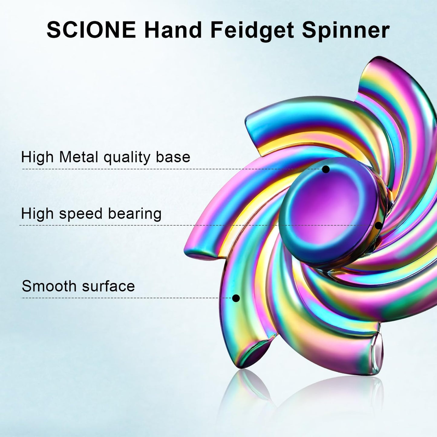 Scione Metal Fidget Spinner Gifts For Adults And Kids, Stress Anxiety Adhd Relief Easter Fidget Toy, Anti-Anxiety Fidget Spinner For Birthday Gifts Birthday Gift School Classroom Prizes