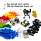 Wheels And Axles Sets With Steering Wheels& &Windshield&Traffic Light, Over 400Pcs Classic Bricks Pieces And Car Parts Kits, Basic Bulk Building Blocks Vehicles With Tires