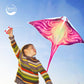 Mint'S Colorful Life Devil Fish Kite For Kids Adults, Delta Kite Single Line Large, Kite Handle Include (Pink)