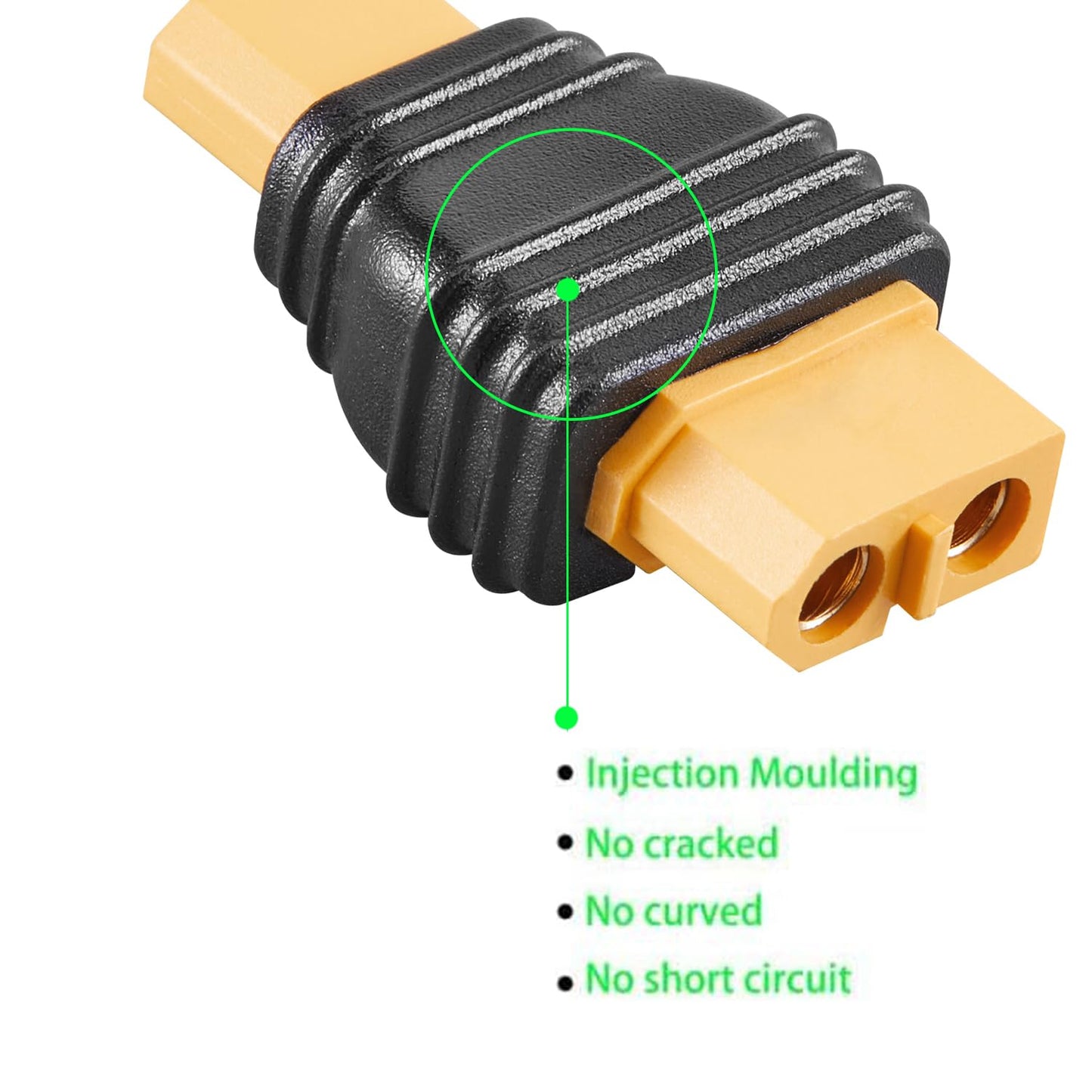 Laisomeke Xt30 Male To Xt60 Female Mould Type Adapter No Wire Connector Adapter For Lipo Battery (2Pack)