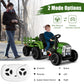 Costzon Ride On Tractor With Detachable Trailer, 12V Kids' Electric Vehicles W/3-Gear-Shift Ground Loader, Wireless Design & Usb, 7 Led Headlights, Remote Control Tractor Toy For Kids 3+ (Dark Green)