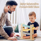 Joyreal Wooden Car Ramp Toy - 4-Level Toddler Race Track Set with 4 Mini Cars & Garage for Boys & Girls, Ideal Gift for 1-2 Year Olds