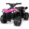 Arlopu 6V Kids Ride On Toy, 4-Wheeler Quad ATV Play Car w/1.86MPH Max Speed, Treaded Tires, Rubber Handles, Music, Headlights, P