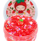 Strawberry Fishbowl Bead Slime, Good Stretchy And Non-Sticky Crunchy Slime, Slime Party Favors For Girls And Boys Ages 8-12, Sli