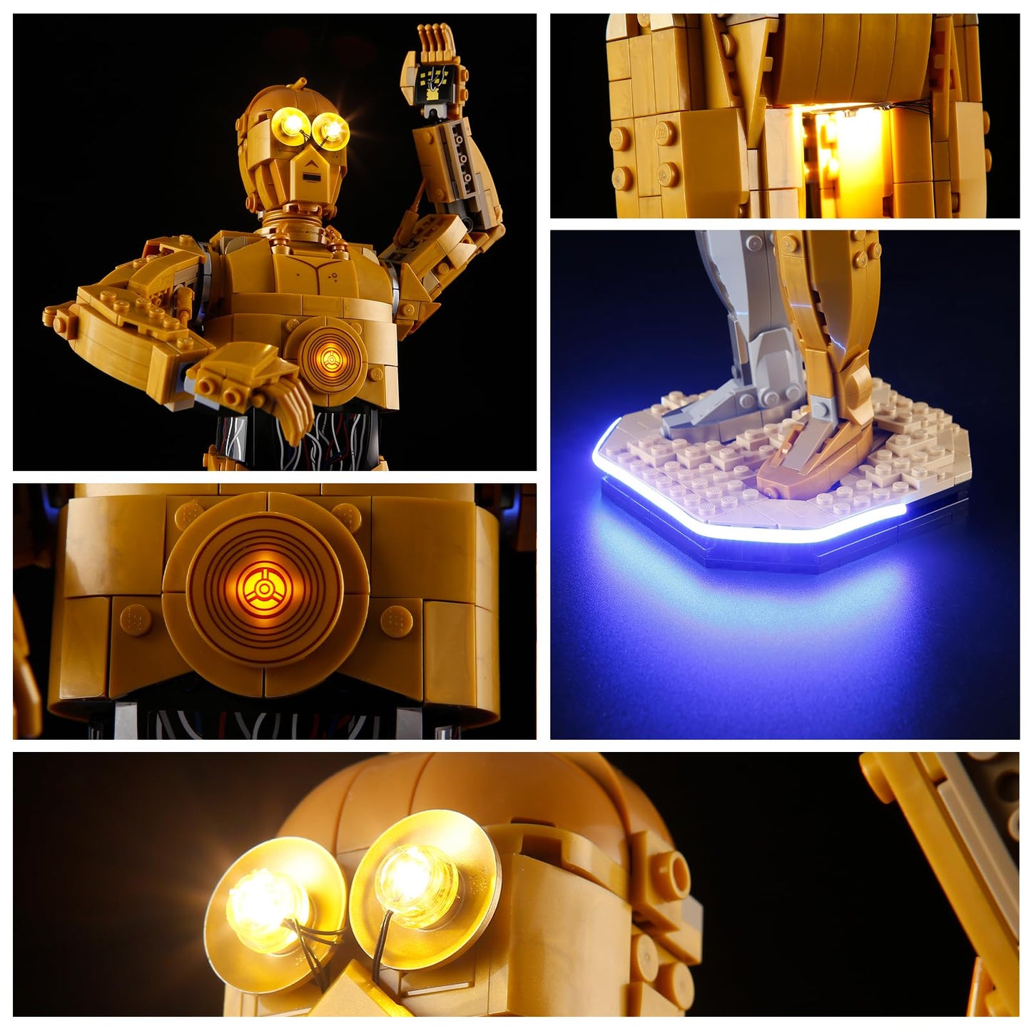 Yeabricks Led Light For 75398 Star Wars C-3Po Building Blocks Model (Building Set Not Included)