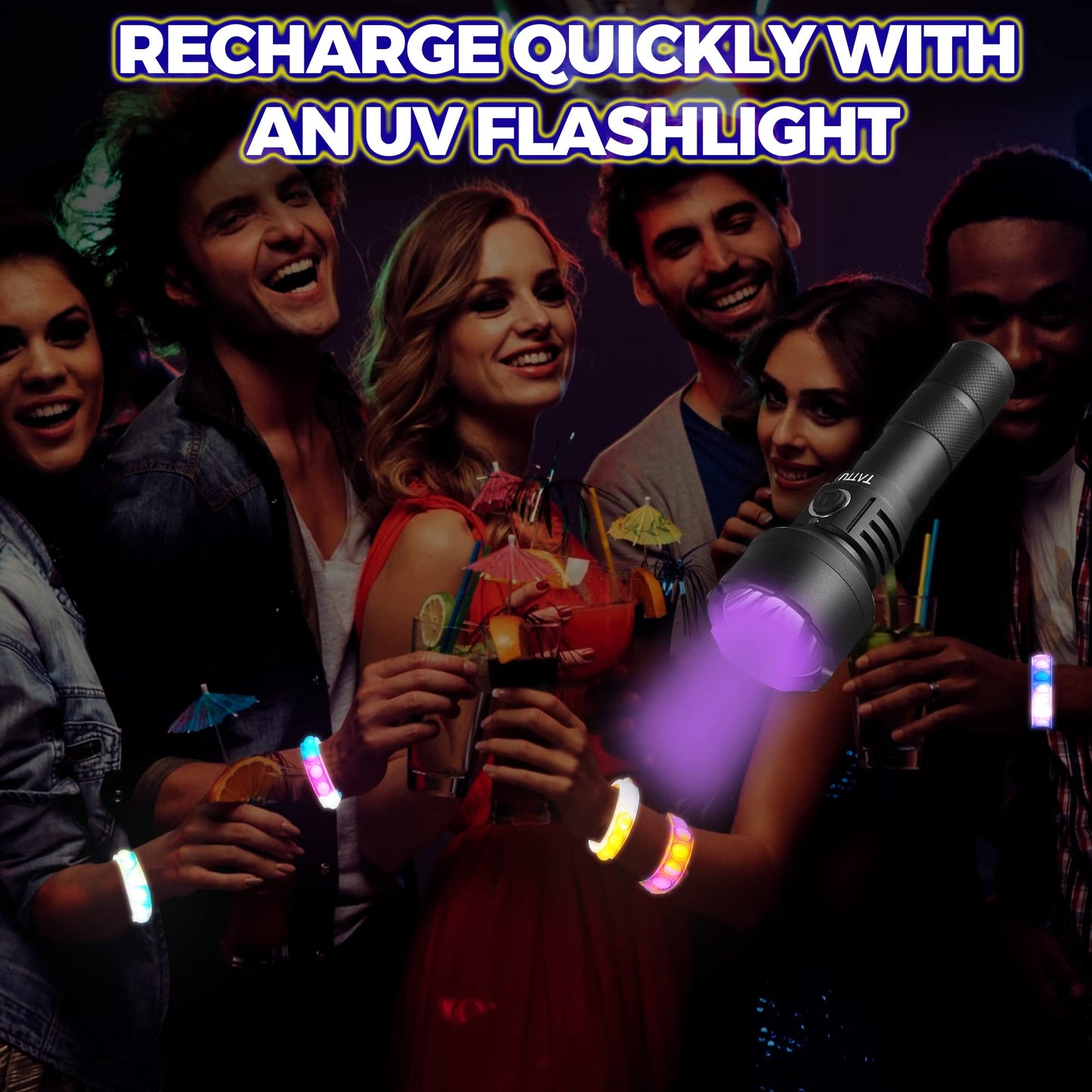 16 PCS Bracelets Glow in The Dark Pop it Fidget Toy  Rainbow Party Favors Wristband Set  Push Bubbles Sensory Pack Kids Ages 5 8 12 mature-themed Student Gift